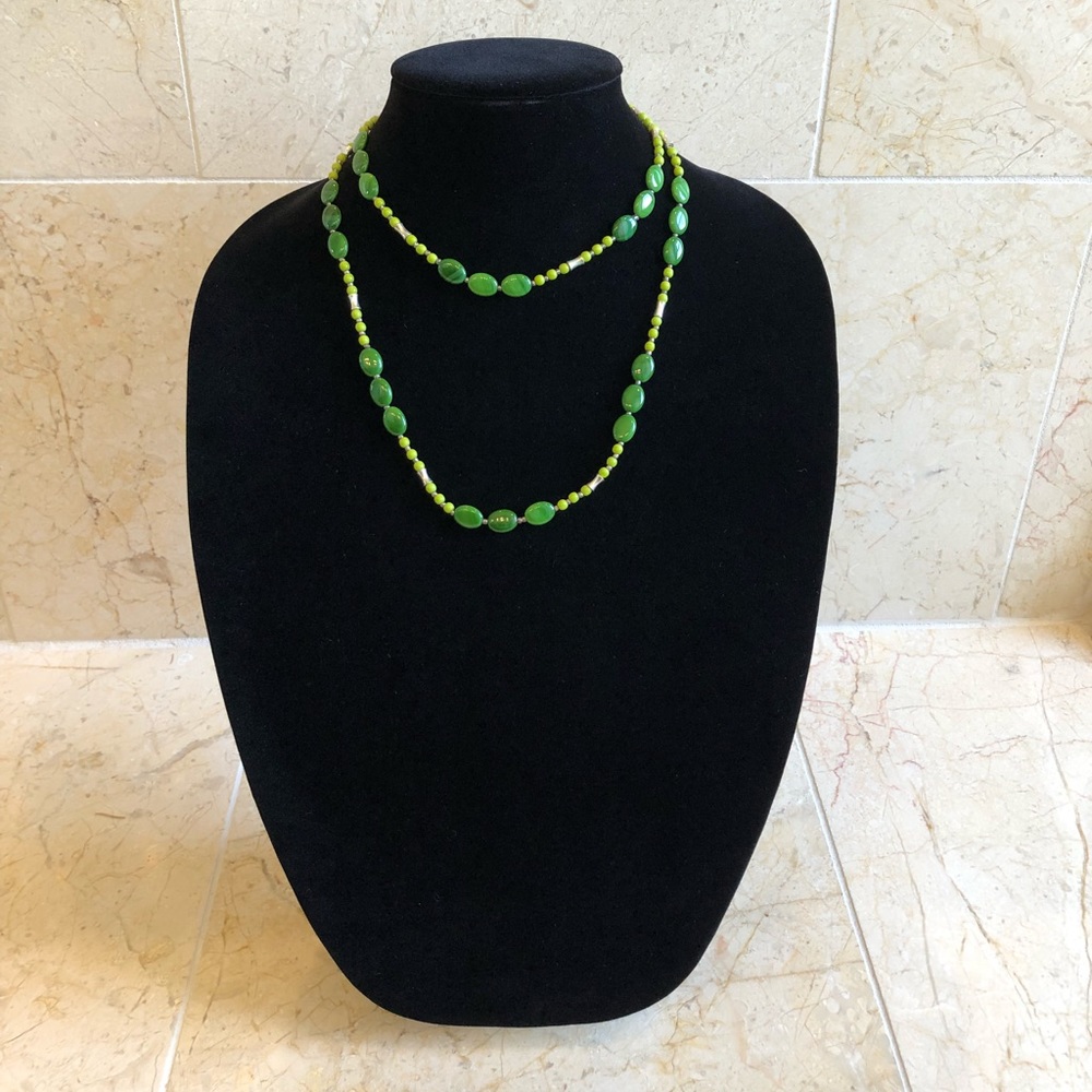 Fresh green and silver necklace (3 ways to wear!)